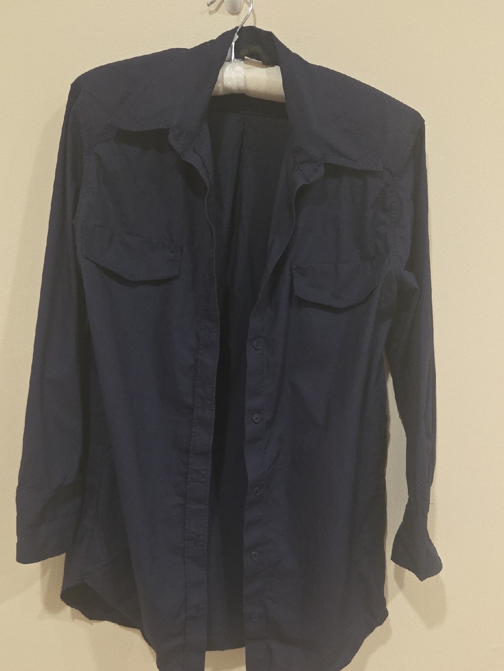 SHOULDER PAD POPLIN SHIRT
